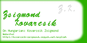 zsigmond kovarcsik business card